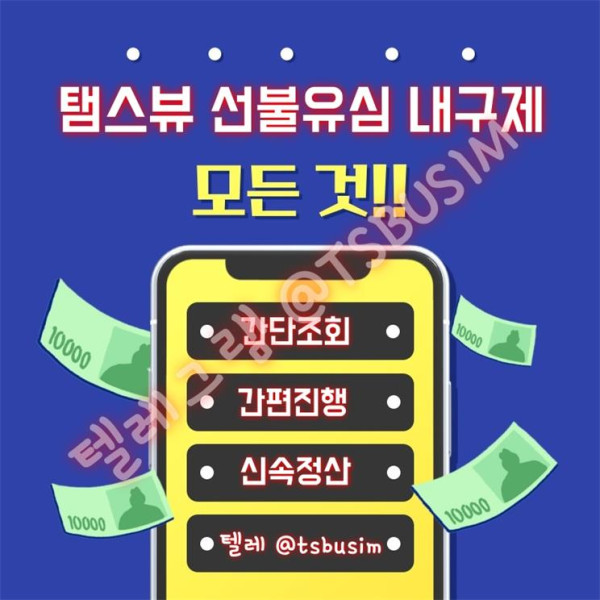 탬스뷰 선불유심 내구제 안심업체